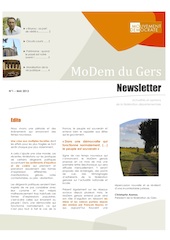 Newsletter du MoDem N°1 - 5 Mai 2013 p1 mini